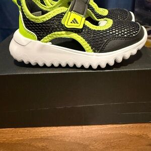 Adidas Kids Black and Lime Summerflex